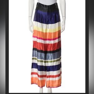 Alice + Olivia Bold Multicolor Horizontal Stripe pants